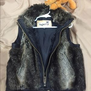 Faux fur vest